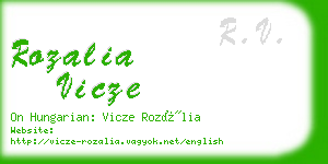 rozalia vicze business card